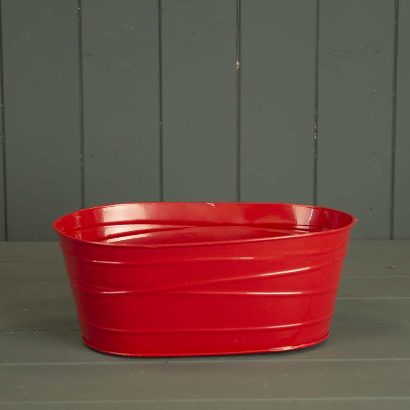 Red Zinc Pot for Outdoor Planting detail page